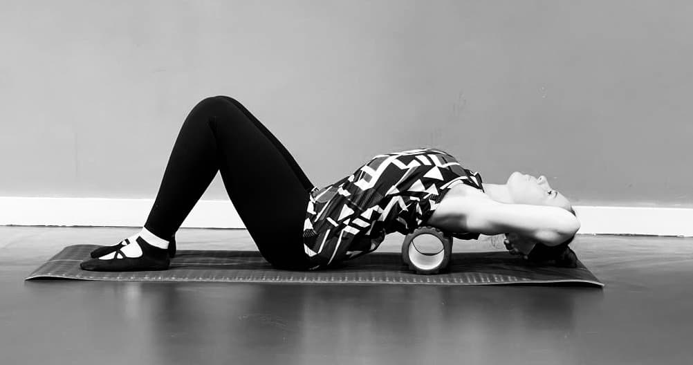 Pilates foam roller exercise